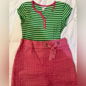 Lilly Pulitzer size 8 Skort with coordinating size S snug fitting top.